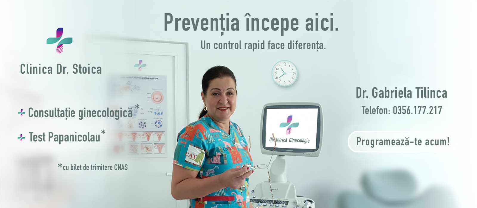 Consultatie + Test Papanicolau Gratis cu trimitere CNAS - Prevenția începe aici - Clinica Dr. Stoica - Timișoara